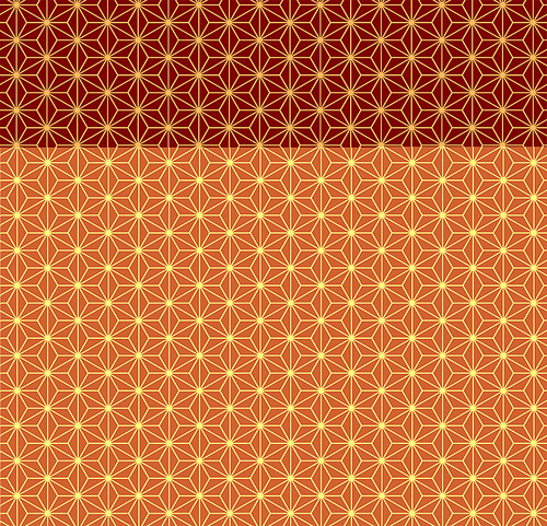Chinese New Year seamless geometric pattern, golden on red. Vector illustration. Flat style design. Concept for holiday banner, greeting card, decorative element, textile , wrapping paper.