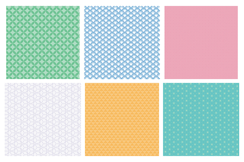 Set of traditional eastern seamless geometric pattern, in pastels. Vector illustration. Flat style design. Concept for decorative element, textile , wallpaper, wrapping paper.