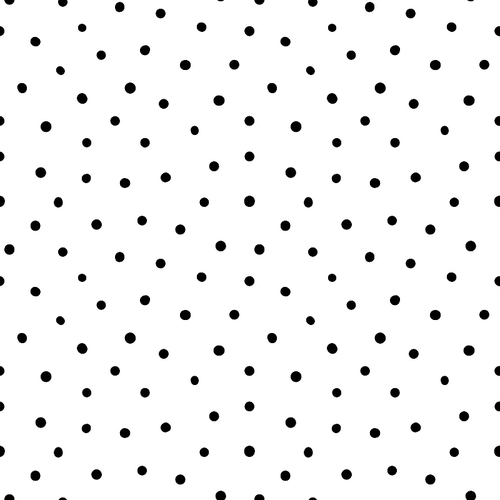Hand drawn seamless pattern with polka dots, black on white background. Vector illustration. Line drawing. Concept for children textile , wallpaper, wrapping paper.