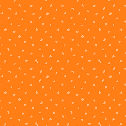 hand drawn seamless vector pattern with stars, light on a bright orange background. flat style design. concept for children textile , wallpaper, wrapping paper, holiday decor.