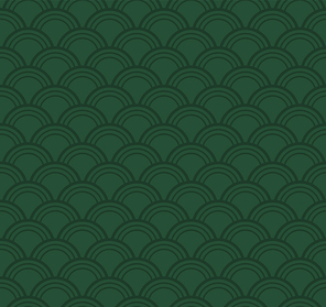 Traditional oriental ocean waves abstract geometric seamless pattern, dark and light green background. Eastern style vector illustration. Design concept Asian holiday , packaging, wrapping paper.