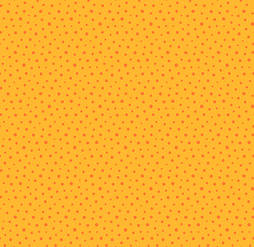 Small dots simple seamless geometric pattern, yellow, orange background. Hand drawn vector illustration. Childish texture. Design concept for kids fashion print, textile, fabric, wallpaper, packaging.