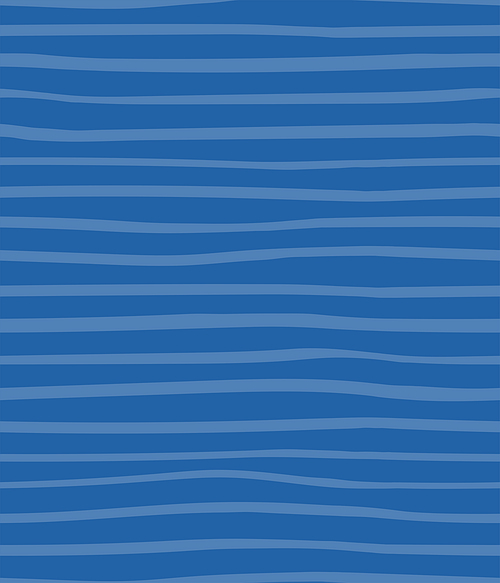 Uneven horizontal stripes simple nautical seamless geometric pattern, blue background. Childish hand drawn vector illustration. Design concept for kids fashion , textile, fabric, wallpaper