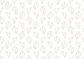 Simple mushrooms seamless pattern, pale gray on white background. Hand drawn vector illustration. Scandinavian style design. Concept for kids woodland textile, fashion , wallpaper, package.