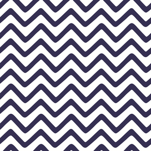 Blue zigzag stripes, chevron seamless geometric pattern on white background. Hand drawn Scandinavian style vector illustration. Design concept for kids nautical fashion , textile, wallpaper