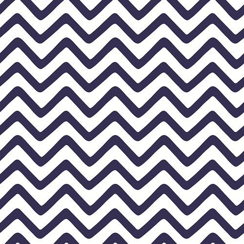 Blue zigzag stripes, chevron seamless geometric pattern on white background. Hand drawn Scandinavian style vector illustration. Design concept for kids nautical fashion , textile, wallpaper