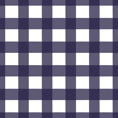Blue, white checks, Gingham, plaid seamless geometric pattern on white background. Hand drawn style vector illustration. Design concept for kids nautical fashion print, textile, wallpaper, packaging.