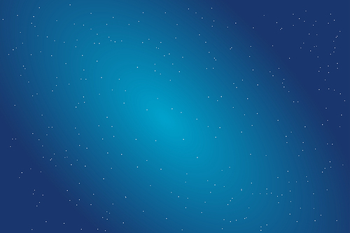 Night sky with little white stars on blue background. Flat style vector illustration. Abstract geometric design. Starry sky, space, cosmos, galaxy, universe backdrop, wallpaper concept