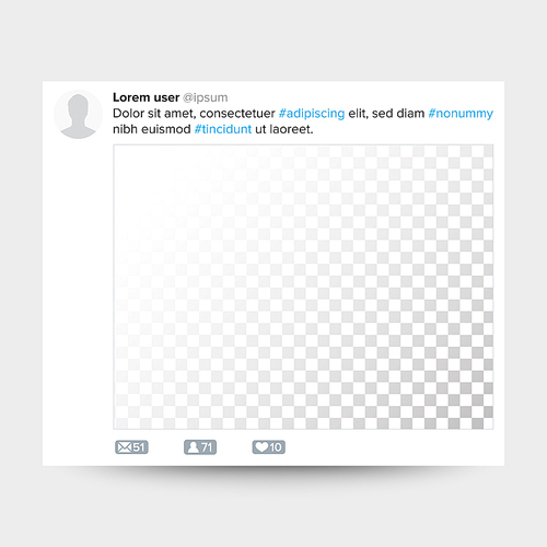 Social Network Photo Frame Vector. Transparent. Good For Banner, Mobile Application Design. Flat Frame Illustration