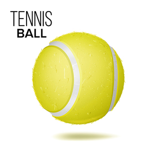 Tennis Ball Vector. Sport Game, Fitness Symbol Illustration