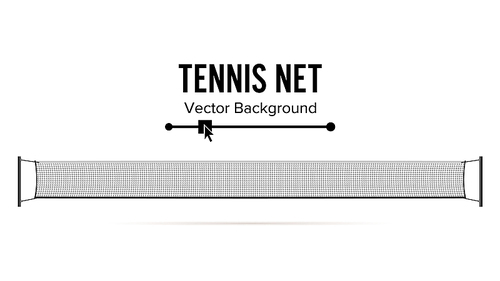 Tennis Net. Realistic Net Used In The Sport Game Of Tennis.