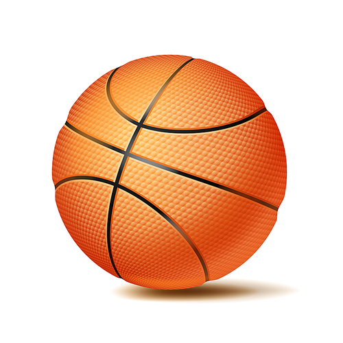 3D Basketball Ball Vector. Classic Orange Ball. Illustration