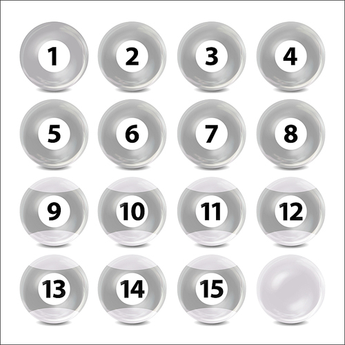 Billiard Or Lottery Number Balls Set Vector. Black And White Balls Isolated. Bingo Balls Set With Numbers. Realistic Vector