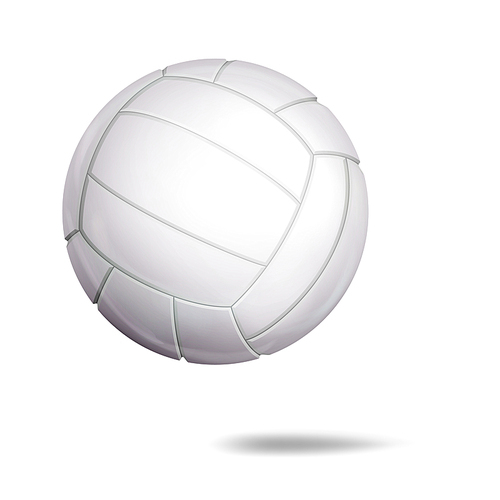 Realistic Volleyball Ball Vector. Classic Round White Ball. Sport Game Symbol. Illustration