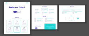 Website Template Vector. Page Business Technology. Landing Web Page. Creative Modern Layout. Payment Plan. Engineering Growth. Example Brand. Illustration