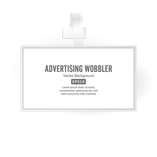 Plastic Advertising Wobbler Vector. Price Tag Template