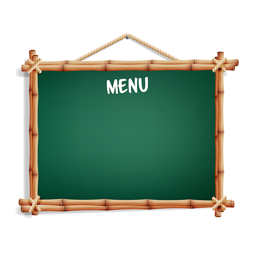 menu board. cafe or restaurant menu bulletin black board. isolated on white . realistic