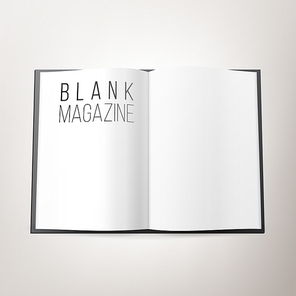 Open Magazine Spread Blank Vector. Double Spread Of Magazine, Book Or Gournal
