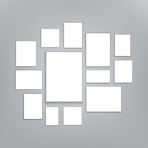 Blank white 3d Paper Canvas Vector. Empty Paper Sheet Illustration