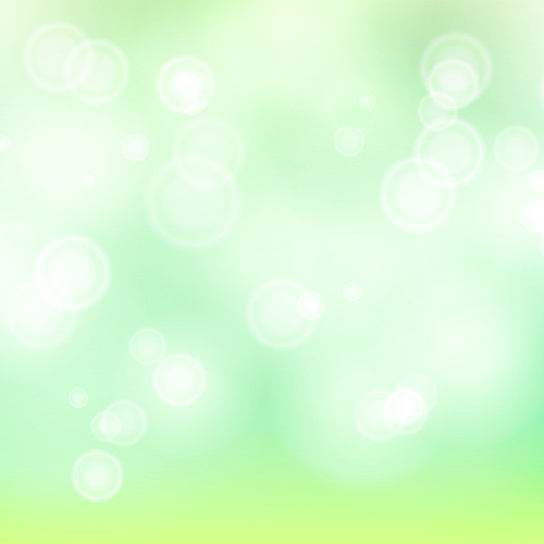 Blur Abstract Image With Shining Lights Vector. Green Bokeh Background