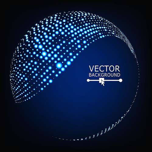 Colorful Sphere Composition Vector. Glowing Background