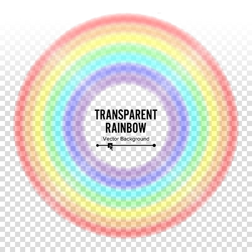 Rainbow Circle Element Vector. Color Spectrum. Colorful Round Element.