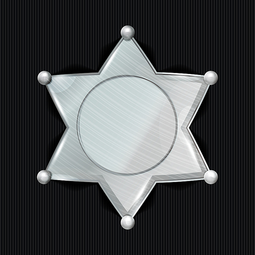 Sheriff Badge Star Vector. Classic. Municipal City Law Enforcement Department.