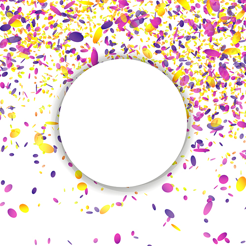 Confetti Falling Vector. Bright Explosion Isolated On White. Background For Birthday, Holiday Decoration.