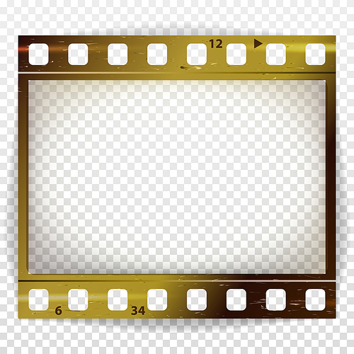 film strip vector. cinema of photo frame strip blank isolated on transparent .