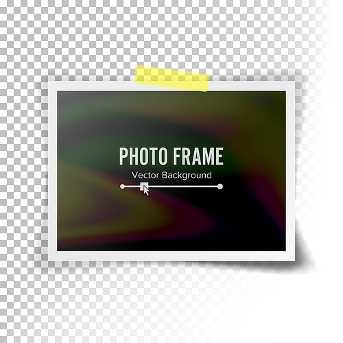 Instant Photo Frame Vector. Photorealistic Illustration Of Retro Style Photo Frame On Transparent Background