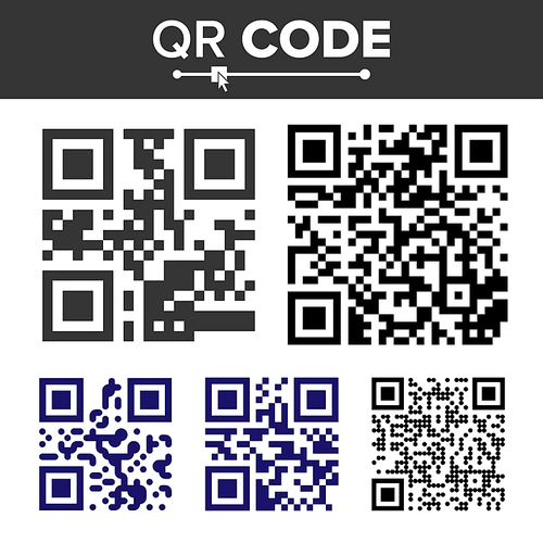 QR Code Vector. Hidden Text Or Url. Scanning Smartphone Technology. Isolated Classic QR Illustration