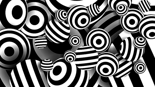 Balls Black Lines Vector. Geometrical Circles. Abstract Background. Abstract Illustration