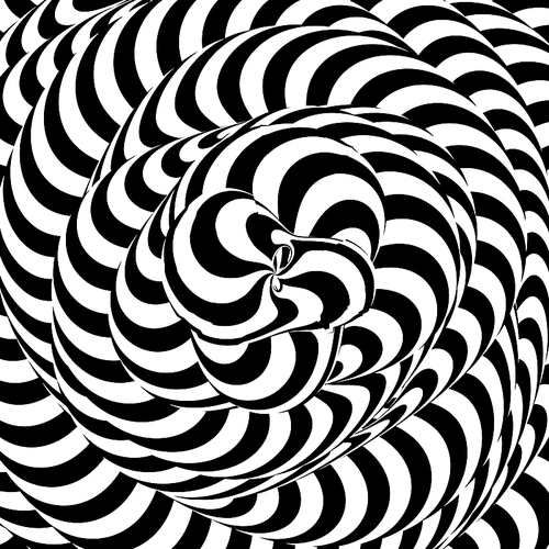 Abstract Striped Background. Swirling Monochrome Shapes. Black And White Rays. Distortion Backdrop