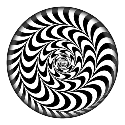 radial spiral vector psychedelic illustration. comic rotation effect.  and white