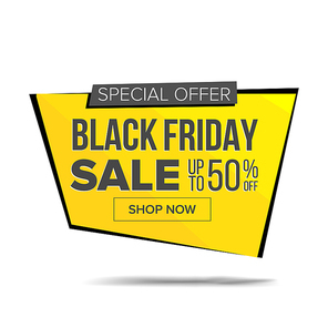 Black Friday Sale Banner Vector. Special Offer Sale Banner. Holidays Sale Announcement. Isolated On White Illustration