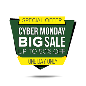 Cyber Monday Sale Banner Vector. Advertising Poster. Discount And Promotion. November Tag And Label Design. Isolated Illustration