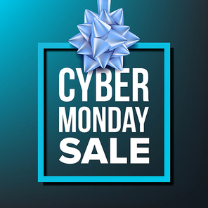 Cyber Monday Sale Banner Vector. Business Advertising Illustration. Cyber Monday Sale Poster. Template Design For Web, Flyer, Cyber Monday Card, Advertising.