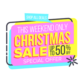 christmas big sale sticker vector. template . special offer templates. promotion tag. best offer advertising. isolated illustration