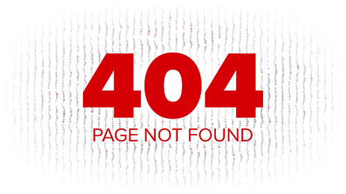 404 Error Vector. Page Not Found. Computer Web Page Failure Concept Illustration.