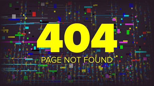404 Error Web Page Vector. Oops Error Page Template. Network Trouble. Problem Screen Concept Illustration.