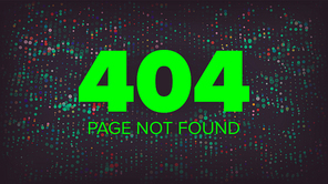 404 Error Page Vector. Broken Web Page Graphic Design. Failure Layout Server Illustration.