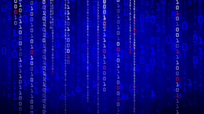 Binary Cyberspace Background. Coding Or Hacker Concept. Matrix Style. Vector