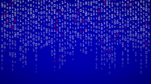 Binary Cyberspace Background. Coding Or Hacker Concept. Matrix Style. Vector