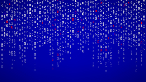 Binary Cyberspace Background. Coding Or Hacker Concept. Matrix Style. Vector