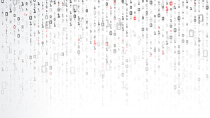 Binary Cyberspace Background. Coding Or Hacker Concept. Matrix Style. Vector