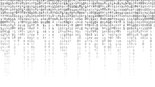 Binary Code Background Vector. Black And White Background With Digits