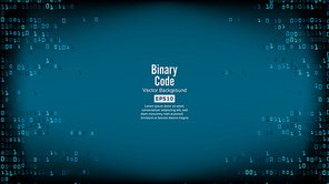 Binary Code Background Vector. High-Tech Matrix Background