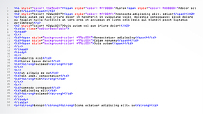 HTML Simple Code Vector. Colorful Abstract Program Tags In Developer View. Screen Of Colored Lighted Syntax Of Source Code