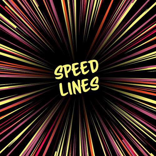 Fast speed warp vector effect. Lines Zoom Fade Converging Background. Comic book Element, Ray Power