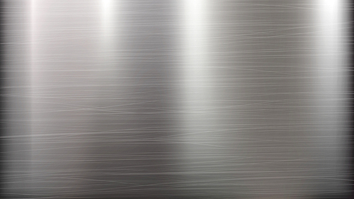 Metal Abstract Technology Background. Polished, Brushed Texture. Chrome, Silver Steel Aluminum Vector